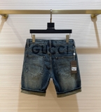 Quần short ngố đùi Jean Gucci Xanh logo cạp Like Auth 1-1 on web