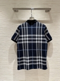 Áo polo len Burberry Xanh than kẻ sọc new 2024 Like Auth 1-1 on web