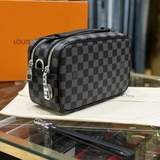Túi đeo chéo Clutch Louis Vuitton 2 khóa kẻ sọc caro Like Auth on web fullbox bill thẻ