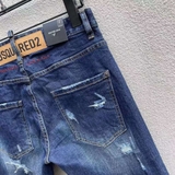 Quần Jean Dsquared2 Xanh rách wash gối đùi tag da cạp sau Like Auth 1-1 on web