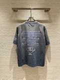 Áo phông T shirt Balenciaga Xám Xanh logo chữ Like Auth on web