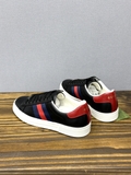 Giày sneaker Gucci ACE Leather Đen kẻ sọc Xanh Đỏ new 2024 Like Auth on web fullbox bill thẻ phụ kiện