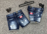 Quần short ngố đùi Jean Dsquared2 Xanh mài bạc logo lá cần Canada túi sau Like Auth 1-1 on web