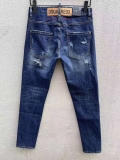 Quần Jean Dsquared2 Xanh rách wash gối đùi tag da cạp sau Like Auth 1-1 on web