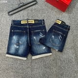 Quần short ngố đùi Jean Dsquared2 Xanh rách xước check logo cạp khuy cài new 2024 Like Auth 1-1 on web