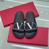 Dép lê quai ngang Valentino Đen logo quai new 2024 Like Auth on web fullbox bill thẻ