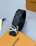 Thắt lưng, dây nịt, belt Louis Vuitton trơn mặt LV dây sọc Caro size 90-95-100cm Like Auth 1-1 on web fullbox