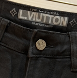 Quần short ngố đùi Jean Louis Vuitton Đen check họa tiết túi Like Auth 1-1 on web