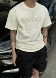 Áo phông T shirt Gucci logo ngực đính đá new 2024 Like Auth on web