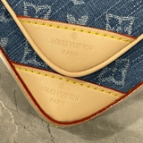 Túi ví đeo chéo Louis Vuitton LV Trio Combo 3 trong 1 Vải bò Xanh monogram new 2024 Like Auth on web fullbox bill thẻ