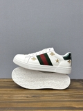 Giày sneaker Gucci ACE Embroidered kẻ sọc Xanh Đỏ thêu nhiều Ong Sao Like Auth on web fullbox bill thẻ phụ kiện