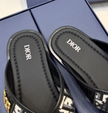 Dép tông xỏ ngón Dior họa tiết monogram logo tag Vàng new 2024 Like Auth on web fullbox bill thẻ