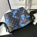 Túi cặp Louis Vuitton đeo chéo họa tiết caro Đen Xanh giả lập 3D Like Auth on web fullbox bill thẻ