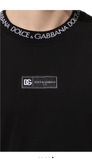 Áo phông T-shirt Dolce Gabbana logo chữ nhật ngực check cổ Like Auth on web