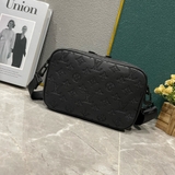 Túi đeo chéo Louis Vuitton LV Nano Alpha Bag Đen vân hoa khắc chìm monogram new 2024 Like Auth on web fullbox bill thẻ