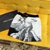Quần short đùi gió Dolce Gabbana Blanco họa tiết thiên thần 2 lớp lót lưới Like Auth 1-1 on web