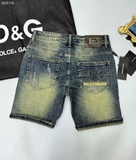 Quần short ngố đùi Jean Dolce Gabbana Xanh rêu buki Rách logo túi sau new 2024 Like Auth 1-1 on web