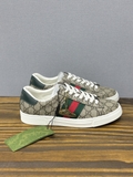 Giày sneaker Gucci ACE GG Supreme Beige monogram kẻ Xanh Đỏ Like Auth on web fullbox bill thẻ phụ kiện