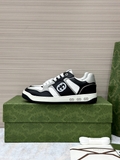 Giày sneaker Gucci Đen phối Trắng logo GG đục lỗ nhỏ new 2024 Like Auth on web fullbox bill thẻ phụ kiện