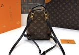 Balo thời trang mini Louis Vuitton nâu họa tiết monogram khóa Vàng size 17cm Like Auth on web