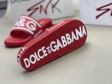 Dép lê quai ngang Dolce Gabbana Đỏ logo DG quai nổi Like Auth on web fullbox bill thẻ
