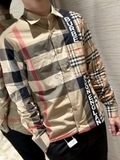 Áo sơ mi dài tay Burberry logo London England Nâu kẻ Xám Đen new 2024 Like Auth 1-1 on web