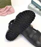 Dép sandal Gucci để cao quai khắc monogram tag đồng Like Authentic 1-1 on web