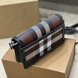 Túi Đeo Chéo Burberry Small mini Check Canvas and Leather Bag size 19x15x5cm Like Auth on web fullbox bill thẻ