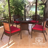 Bàn Ghế Giả Mây Ngoài Trời MT281