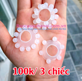 Vòng Mắt Cừu Silicon Có Bi Màu Trắng Siêu Mềm Chống Tuột