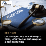 QĐ 2123/QĐ-CHQ: BAN HÀNH QUY TRÌNH KIỂM TRA SAU THÔNG QUAN & CHẾ ĐỘ ƯU TIÊN