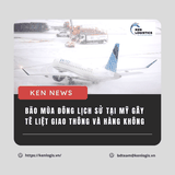 BÃO MÙA ĐÔNG LỊCH SỬ TẠI MỸ GÂY TÊ LIỆT  GIAO THÔNG VÀ HÀNG KHÔNG