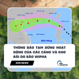 THÔNG BÁO TẠM DỪNG HOẠT ĐỘNG CỦA CÁC CẢNG VÀ KHO BÃI DO BÃO WIPHA
