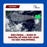 BÃO PODUL – ĐANG DI CHUYỂN VỀ PHÍA ĐÀI LOAN VÀ BẮC PHILIPPINES