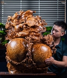 TƯỢNG ĐẠT MA PHỤC LÂN - GỖ NU NGỌC AM