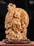 Tượng Di Lặc gỗ hoàng đàn mã 19575