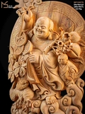 Tượng Di Lặc gỗ hoàng đàn mã 19575
