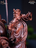 TƯỢNG TAM VỊ ANH HÙNG - GỖ TỬ ĐÀN