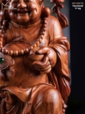 TƯỢNG GỖ DI LẶC ĐỨNG TAM PHÚC - GỖ SƯA