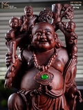 TƯỢNG GỖ DI LẶC ĐỨNG NGŨ PHÚC - GỖ TỬ ĐÀN