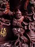 TƯỢNG GỖ DI LẶC ĐỨNG NGŨ PHÚC - GỖ TỬ ĐÀN