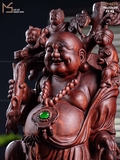 TƯỢNG GỖ DI LẶC ĐỨNG NGŨ PHÚC - GỖ TỬ ĐÀN