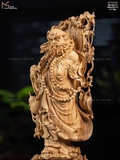 TƯỢNG ĐẠT MA SƯ TỔ - GỖ HOÀNG ĐÀN
