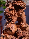 TƯỢNG ĐẠT MA HÀNG LONG PHỤC LÂN - GỖ SƯA
