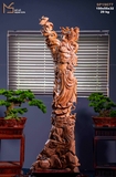 TƯỢNG ĐẠT MA HÀNG LONG PHỤC LÂN - GỖ SƯA