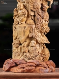 TƯỢNG DI LẶC NGŨ PHÚC - GỖ HOÀNG ĐÀN
