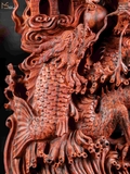 TƯỢNG CÁ CHÉP HÓA RỒNG - GỖ TỬ ĐÀN