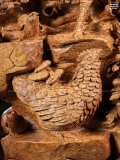 TƯỢNG GIA ĐÌNH GÀ - GỖ NU NGỌC AM