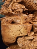 TƯỢNG GIA ĐÌNH GÀ - GỖ NU NGỌC AM