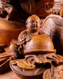 TƯỢNG DI LẶC CỬU PHÚC - GỖ HƯƠNG TA